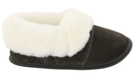 Paresseuse Suede Coupe Basse-Brun-1
