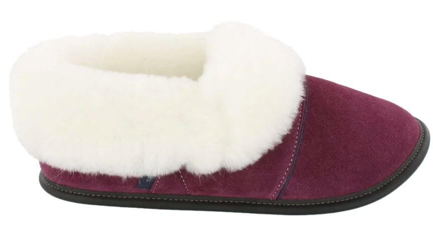 Paresseuse Suede Coupe Basse-Framboise-1