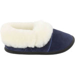 Paresseuse Suede Coupe Basse-Marine-1