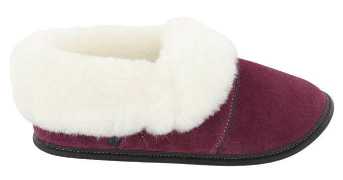 Paresseuse Suede Coupe Basse-Prune-1