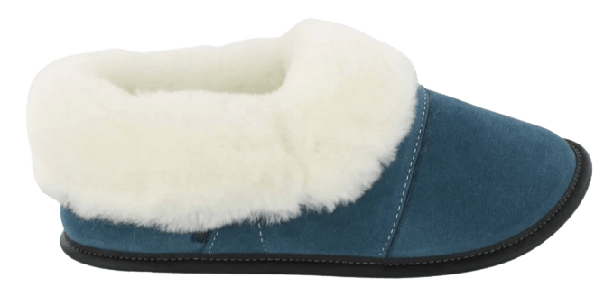 Paresseuse Suede Coupe Basse-Aqua Intense-1