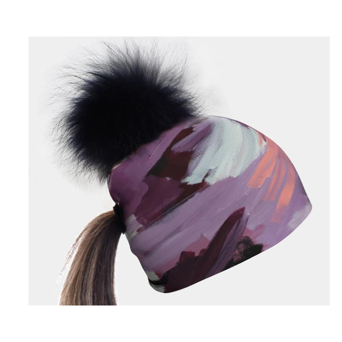 Ponytail Tulipes Avec Pompon-Noir-1