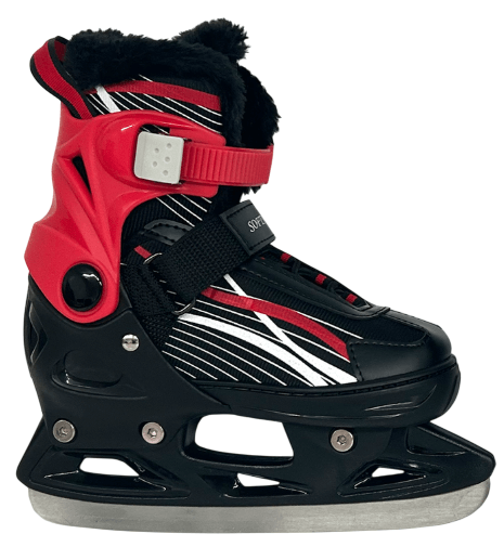 Softmax Ajustable Fourrure-Noir-Rouge-1