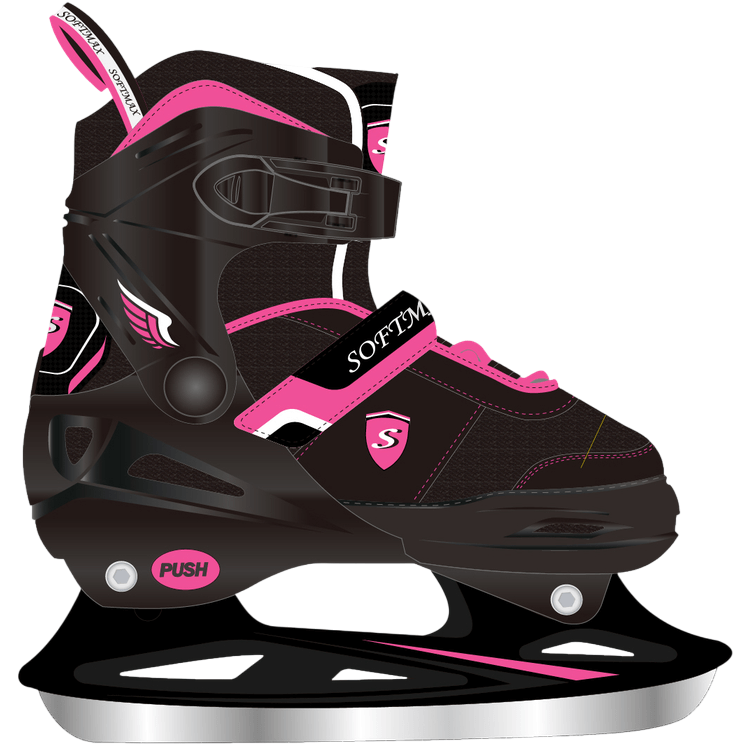 Softmax Ajustable Fourrure-Noir-Rose-1