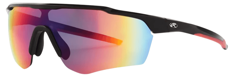 Lunette Soleil Miroir Noir-Rouge-2