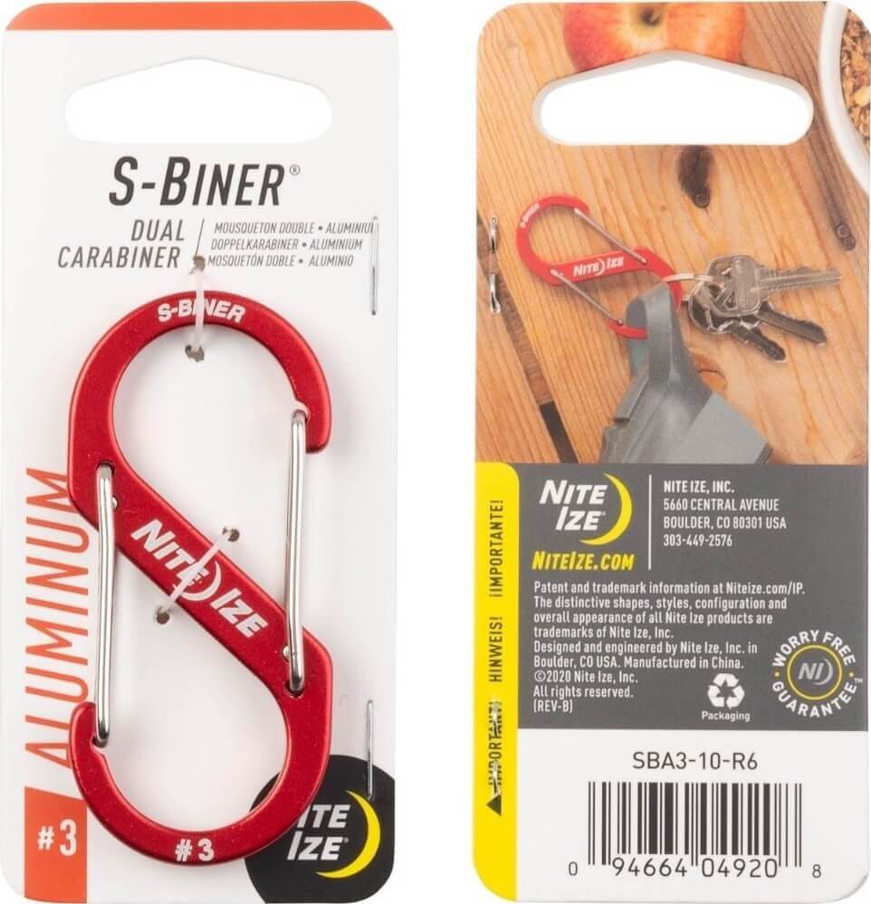 S-Biner Aluminum Dual Carabiner 3-10-Rouge-1