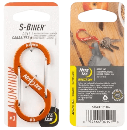 S-Biner Aluminum Dual Carabiner 3-19-Orange-1