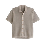 Knit Button-UP-Light Taupe-1