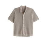 Knit Button-UP-Light Taupe-1