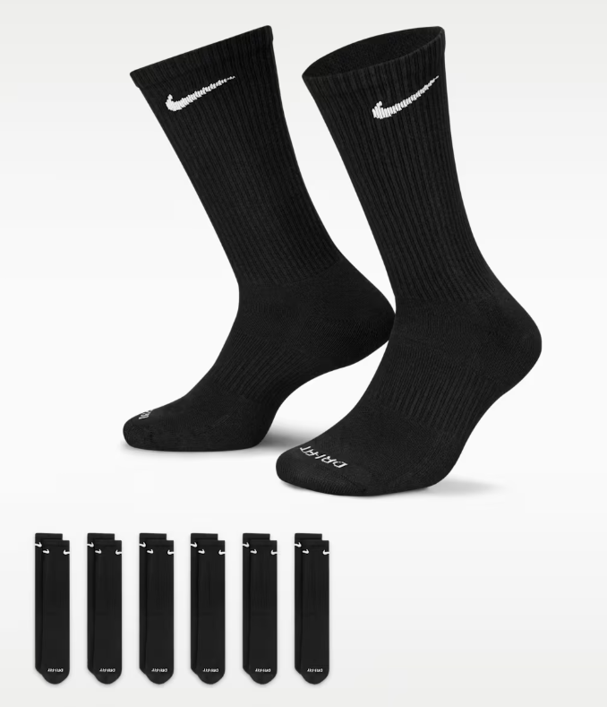 Everyday Plus Cushioned Training Crew-010-Noir/Blanc-1