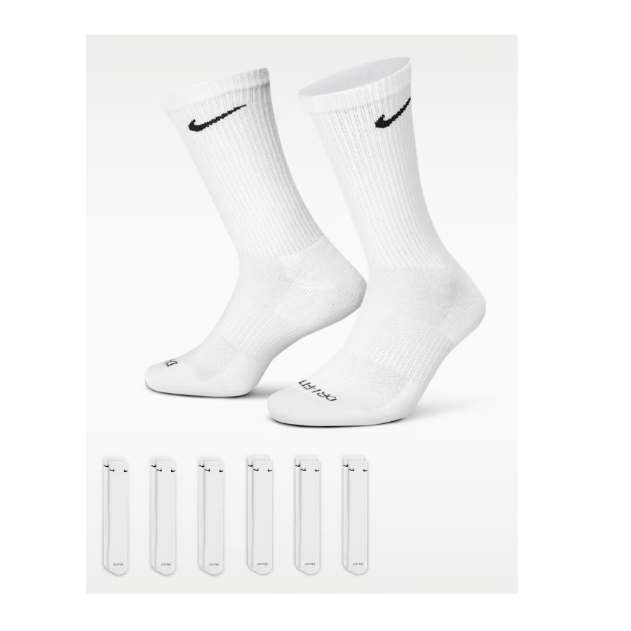 Everyday Plus Cushioned Training Crew-100-Blanc/Noir-1