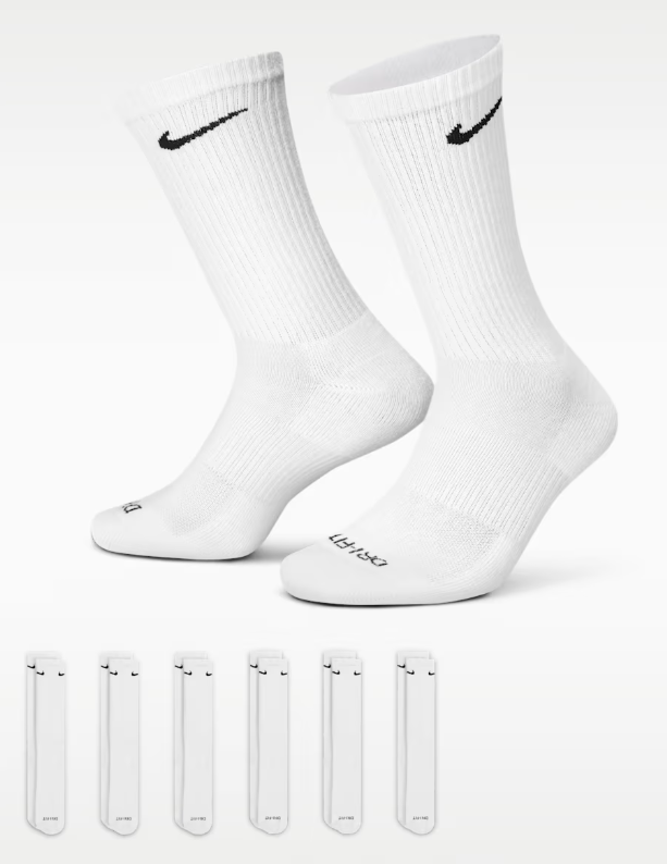 Everyday Plus Cushioned Training Crew-100-Blanc/Noir-1