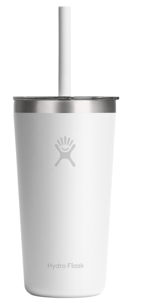 20 OZ ALL Around Tumbler Clear Straw LID-110-White-1