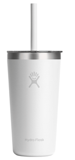 20 OZ ALL Around Tumbler Clear Straw LID-110-White-1