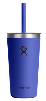 20 OZ ALL Around Tumbler Clear Straw LID-382-Capri Blue-1