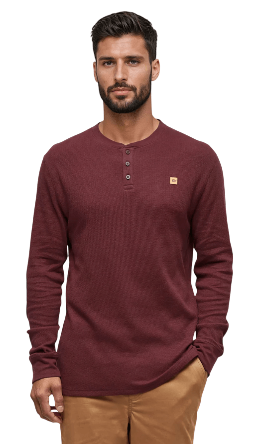 Freemont Henley-5596-Deep Burgundy-1