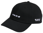 Check Side Curved Bill Jockey-BLK-Black-1