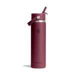 24 oz Wide Flex Straw Cap-Burgundy-1