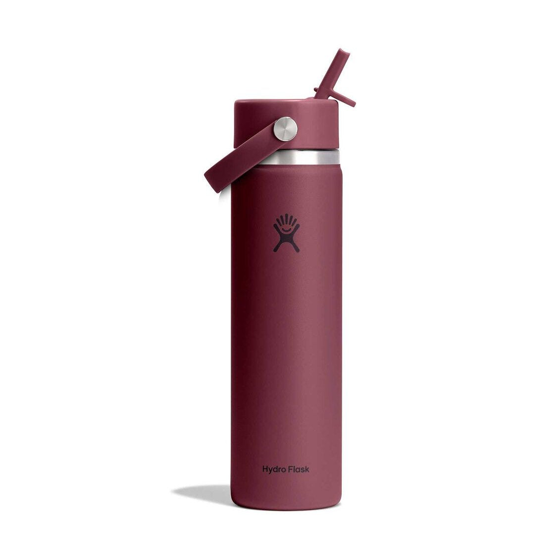 24 oz Wide Flex Straw Cap-Burgundy-1