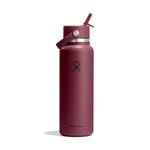 40 oz Wide Flex Straw Cap-Burgundy-1