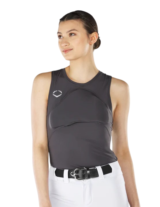 Chandail Protecteur Baseball Fem.-Gris Charbon-1
