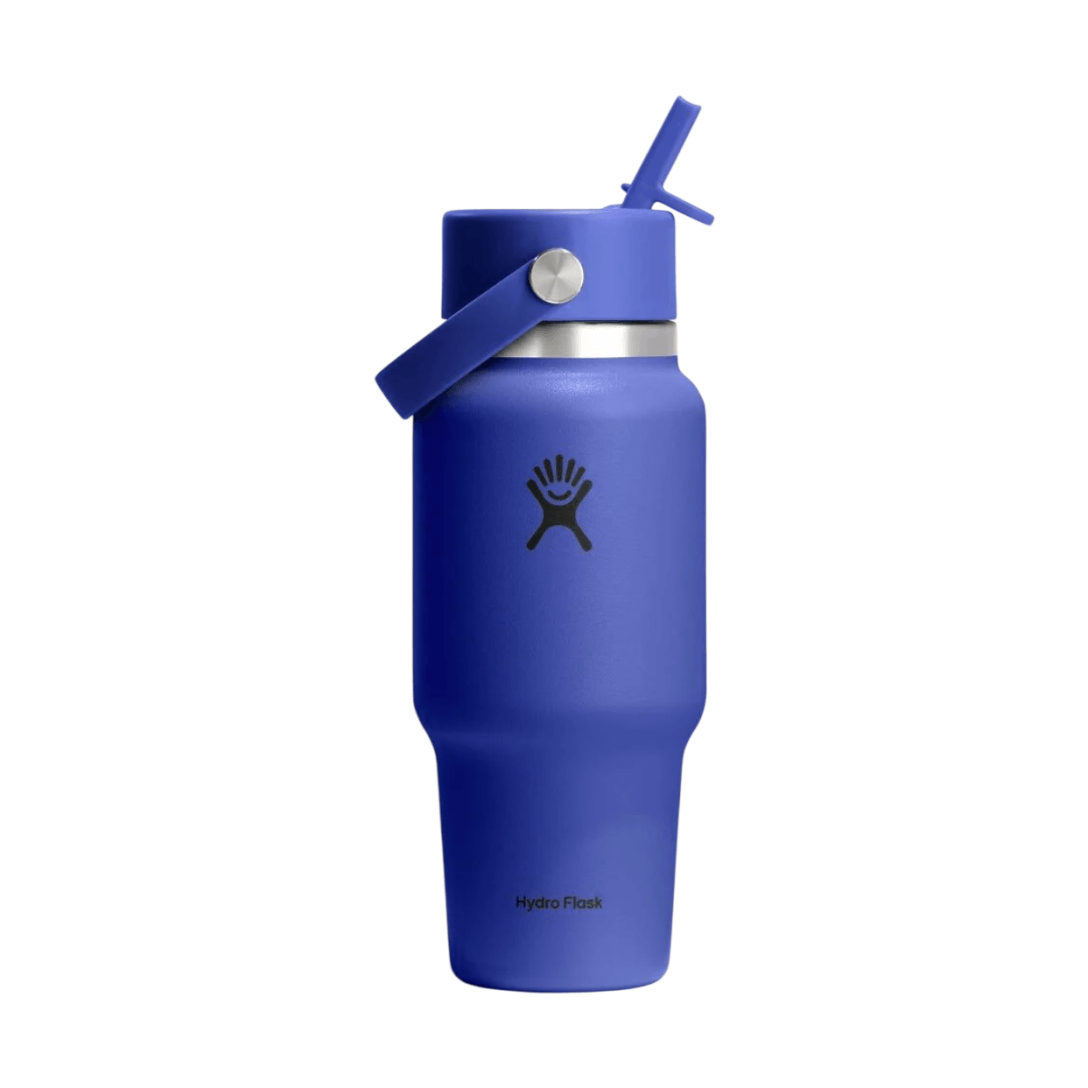 24 OZ Wide Flex Straw Travel Bottle-382-Capri Blue-1