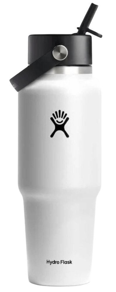 32 OZ Wide Flex Straw Travel Bottle-110-White-1