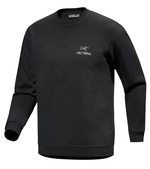 Emblem Fleece Crew-Noir-2