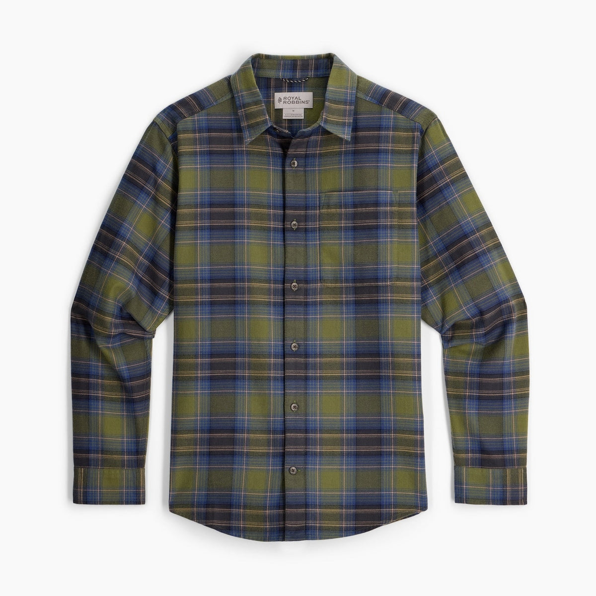 Lieback Organic Cotton Flannel-775-Olive Oak Pld-1