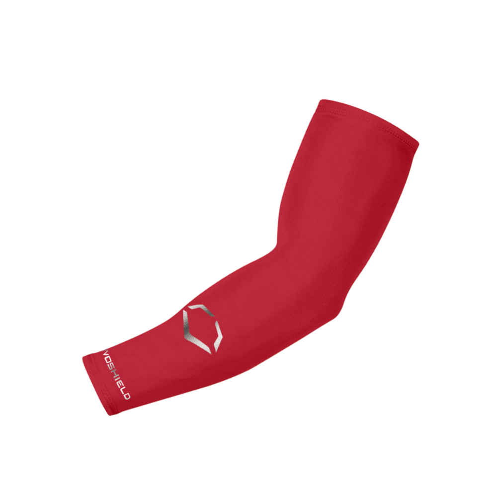 Manche Compression Evoshield Unie-Rouge-1