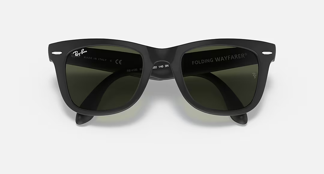 Folding Wayfarer Matte Black/G-15 Green-6