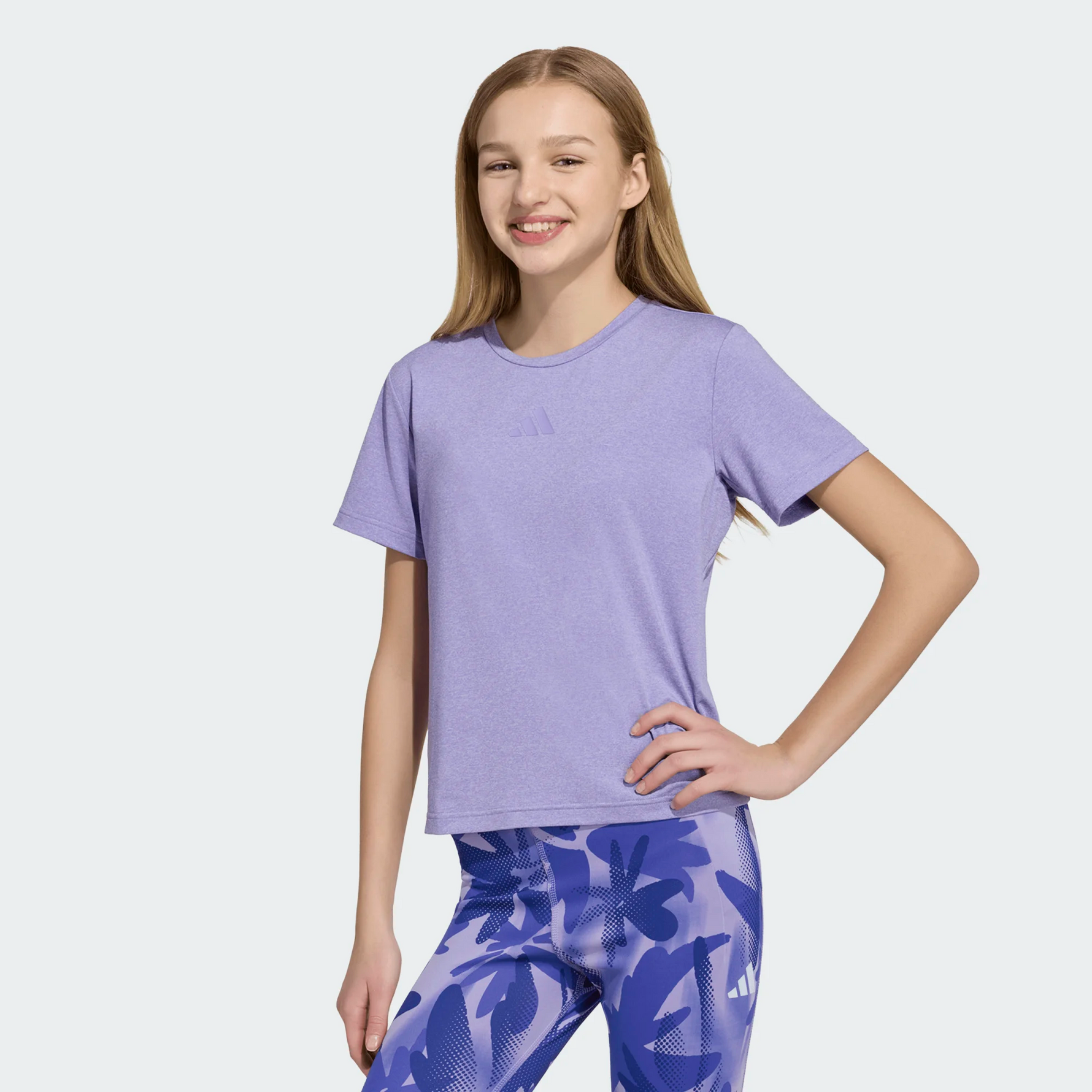 Girls' Sport Icons Melange Synthetic T-Shirt