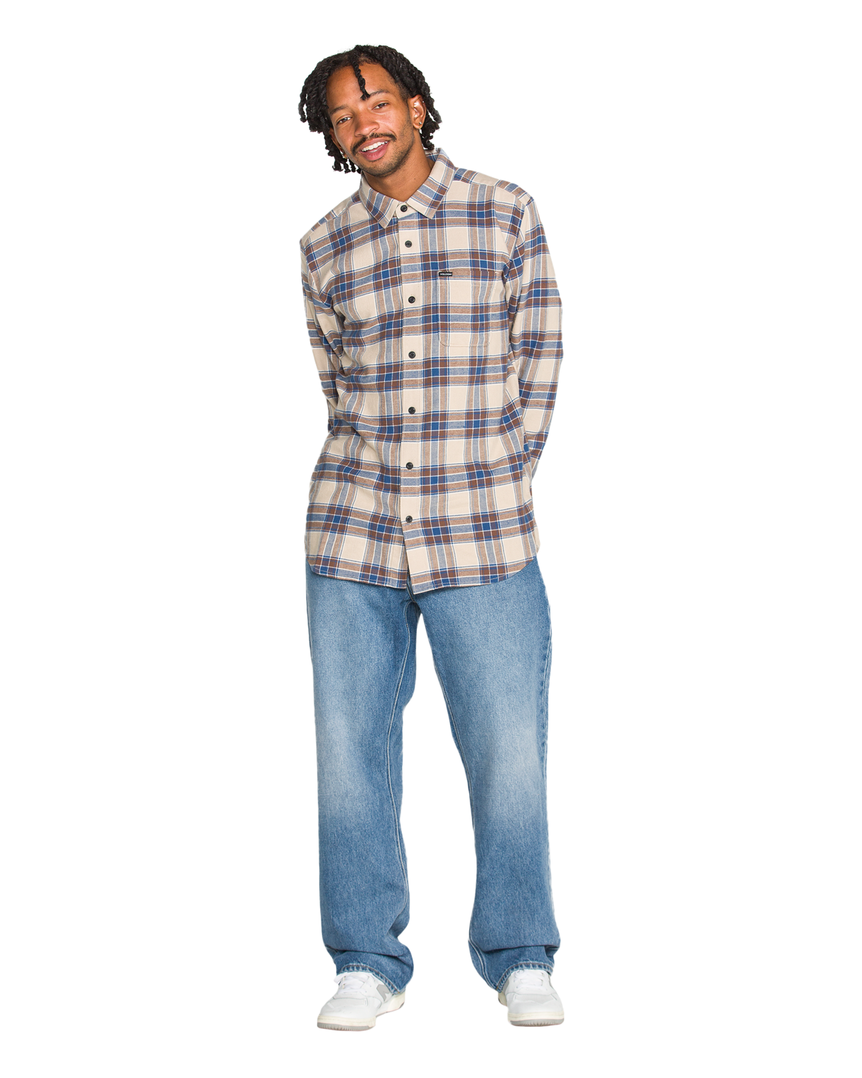 Men's Caden Plaid Long-Sleeve Shirt
