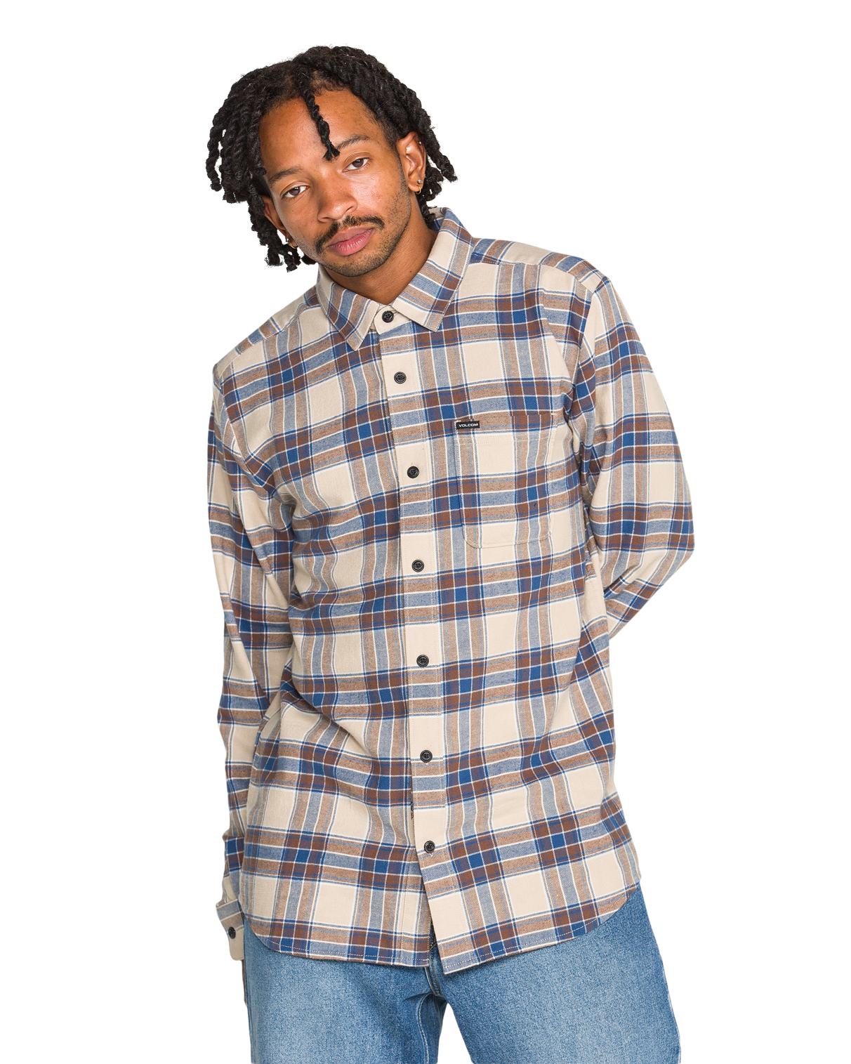 Men's Caden Plaid Long-Sleeve Shirt