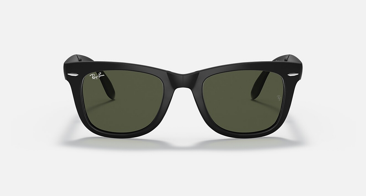 Folding Wayfarer Matte Black/G-15 Green-5