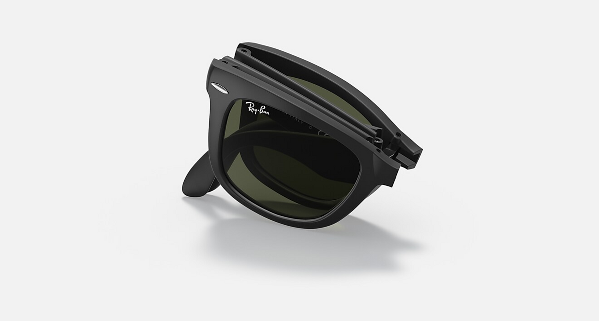 Folding Wayfarer Matte Black/G-15 Green-4