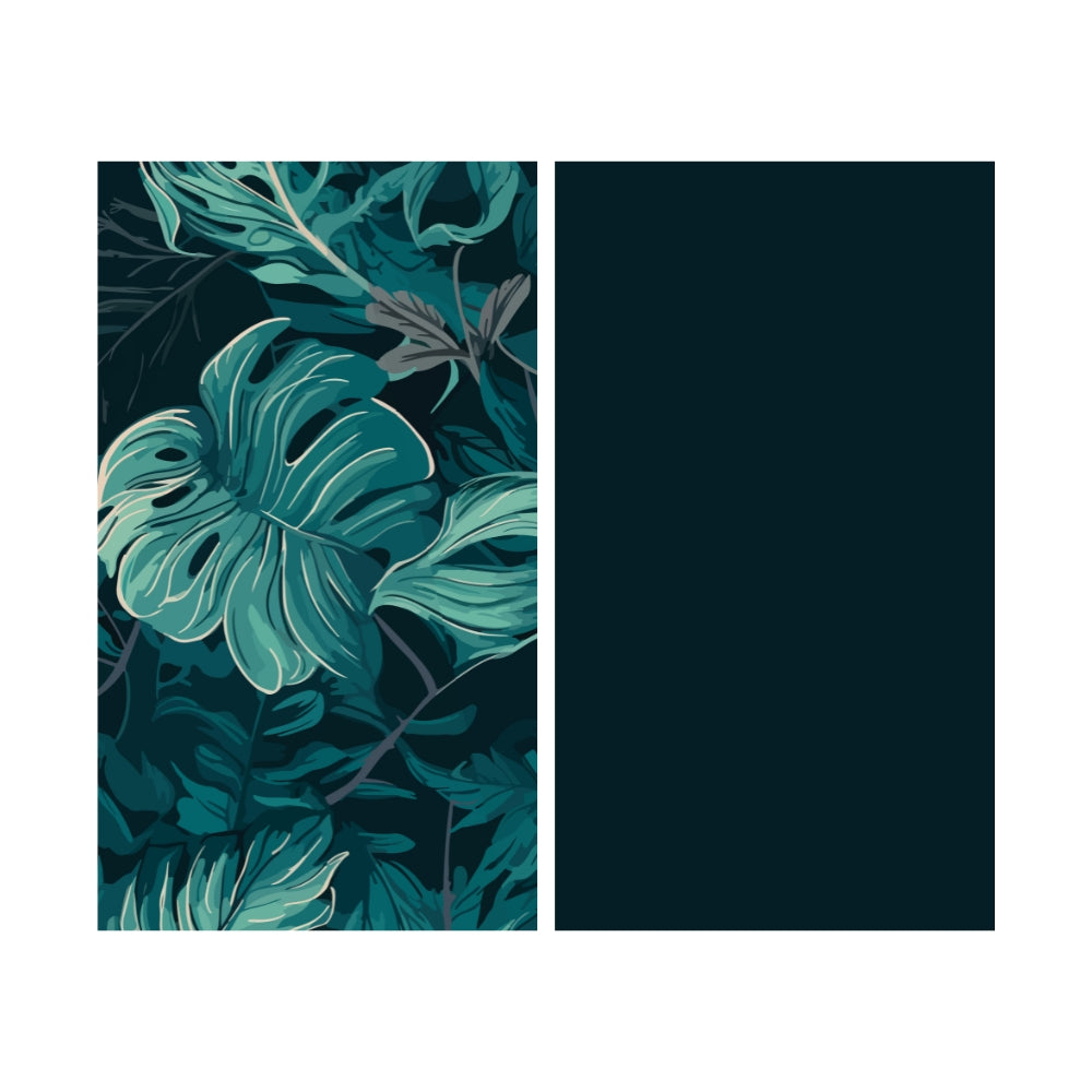 Serviette de Sport EN Microfibre-Feuillage Turquoise-1