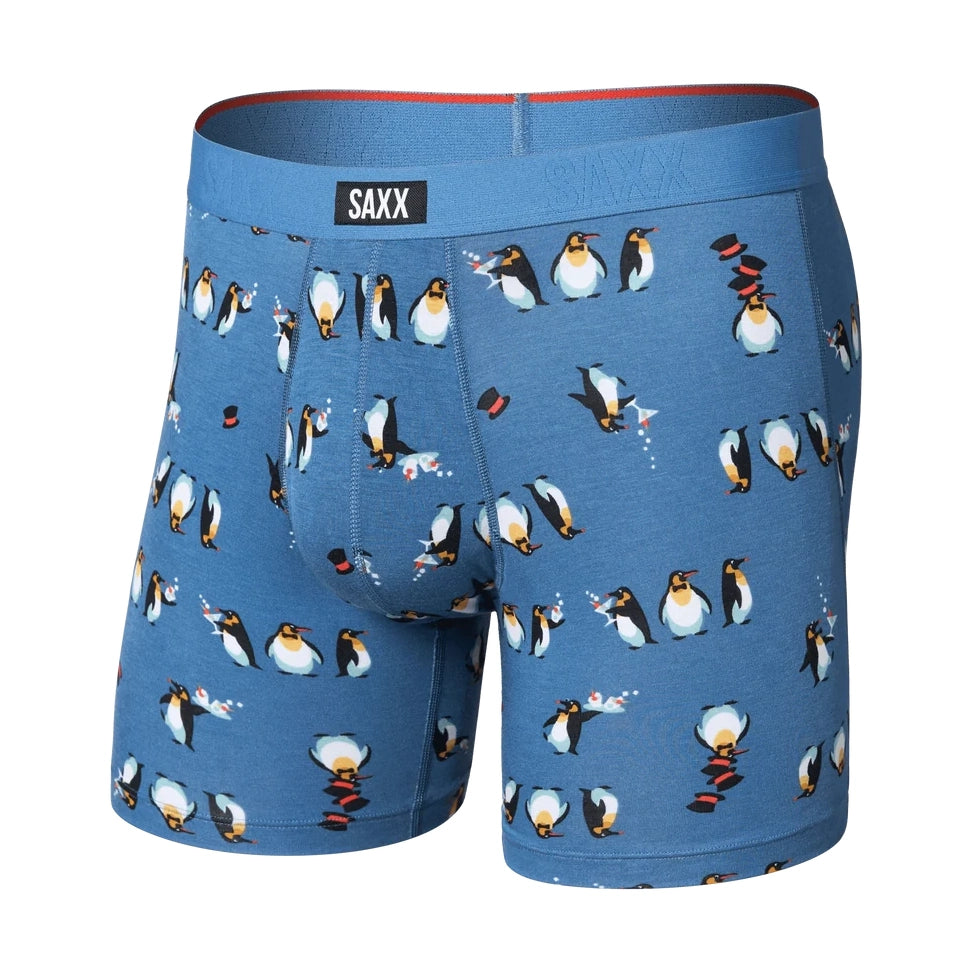 Vibe Xtra Caleçon Boxeur À Braguette-BTA-Noir Tie Affair-Bleu Horizon-1
