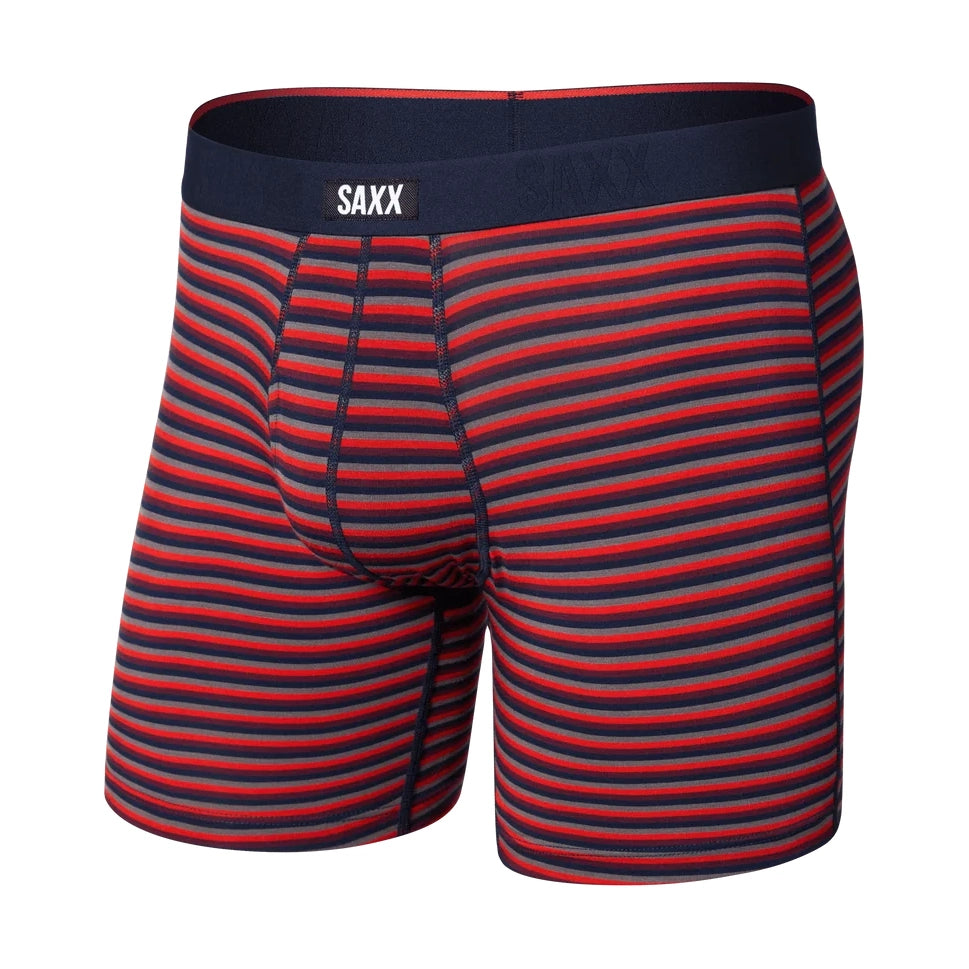 Vibe Xtra Caleçon Boxeur À Braguette-MIS-Micro Rayure-Marron-1