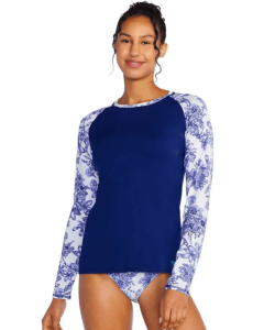 L/S PRINT RASHGUARD - 401-CERULEAN BLUE  - M_SP401_00274316__90821433