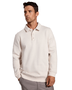 THE COMFORT MEN'S POLO - STONE - P_MPG007_11F0385__90839368
