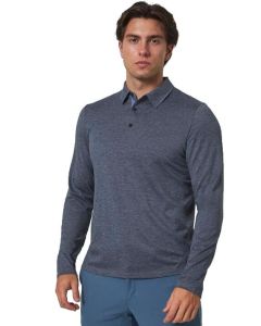 TRIUMPH LONG SLEEVE POLO - DEEP NAVY MELANGE  - TTG_MPG009_11F0406__90837706