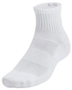 UNISEX UA TRAINING COTTON 6-PACK QUARTER - 100-BLANC/BLANC/NOIR - M_D100_1386318__90870060