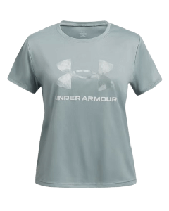 UA TECH BIG LOGO PRINT SS - 348-SILICA GRN/HYDRO - P_UD348_1389760__90848784