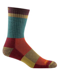 HEADY STRIPE MICRO CREW LT W/CUSHION - TEAL - M