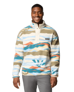 HELVETIA II PRINTED HALF SNAP FLEECE - 191-CHALK ROGUE VAL - M_COB191_2098461__90848524