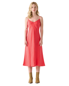 LINEN MIDI SLIP DRESS - 15351-CHERRY - G_D15351_2322557__90823312
