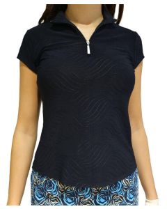 POLO M/C ANNA - 14T-MARINE TEXTURE - M_DEX14T_24104__90817357