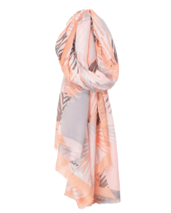 LIGHTWEIGHT SCARF WITH GEOMETRIC FLOWER  - PNK-ROSE - TAILLE UNIQUE