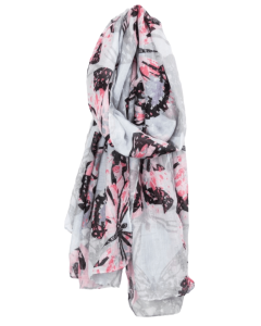 LIGHTWEIGHT BUTTERFLY PRINT SCARF - BLU-BLEU - TAILLE UNIQUE